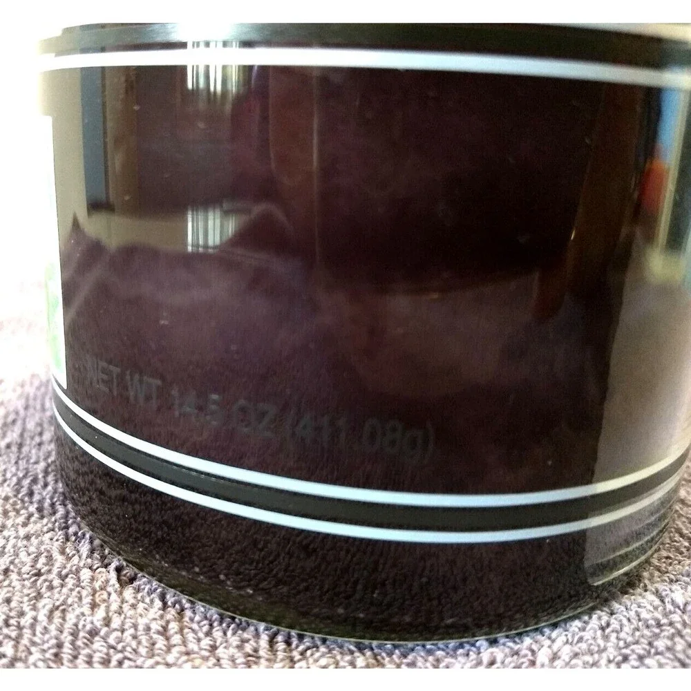 VINEYARD Yankee Candle Black Band ORIGINAL 14.5oz WHITE LABEL & Flower‎ Topper